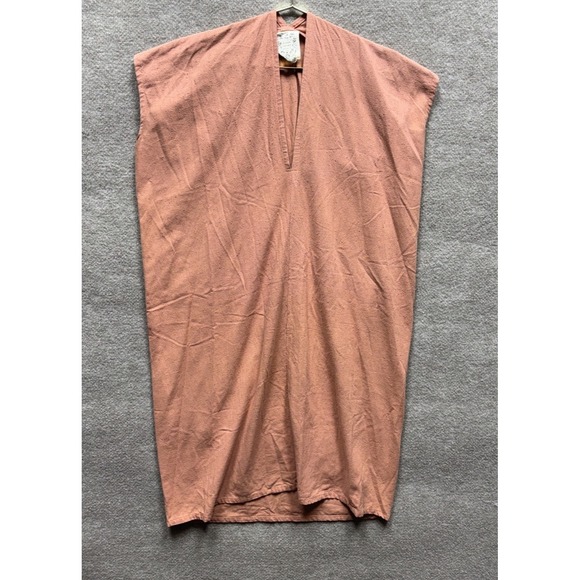 Miranda Bennett Studio Dresses & Skirts - Miranda Bennett Studio Everyday Dress Women 2 Peach V Neck Textured Raw Silk EUC